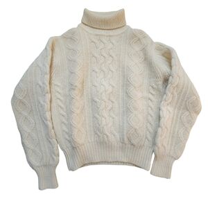 70s Vtg Men's Sears Cable Knit Kings Road Wool Sweater Like New